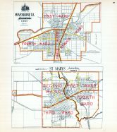 Wapakoneta - Ward Map, St. Marys - Ward Map, Auglaize County 1917